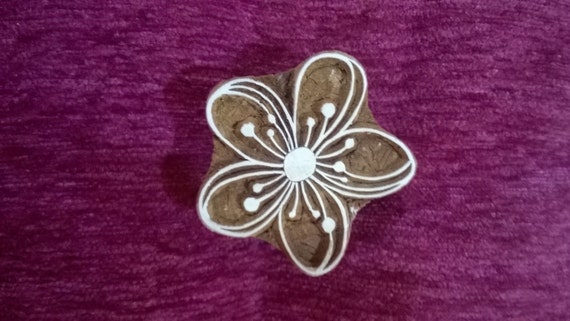 Wooden block printing stamp, pottery stamp, textile stamp wood carved printing block fabric stamps