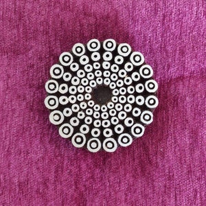 Mandala handgesneden houten stempel, hennastempel, stoffenstempel, handgesneden Indiaas houten drukblok, tjaps - op bestelling gemaakt