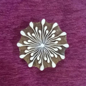 indischer holzstempel keramik stempel textilstempel holz geschnitzt stoffstempel stilisierte blume