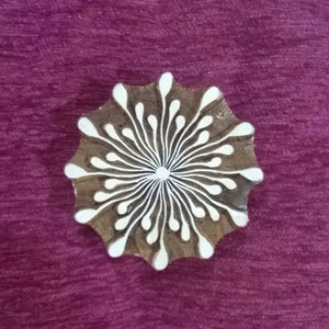 indian wooden stamp pottery stamp textile stamp wood carved printing block fabric stamps stylised flower