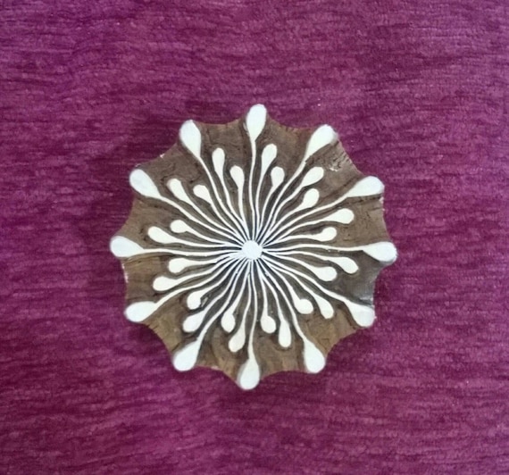 Floral Motif Stamp Textile Stamp Wooden Block Wooden Stamp Pottery Stamp Indian Wood Stamp Wooden Printing Block