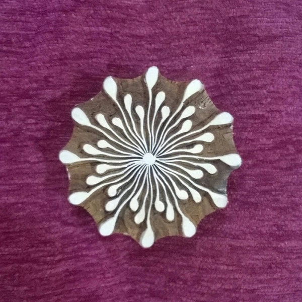 francobollo in legno indiano francobollo in ceramica francobollo tessile francobolli in tessuto con blocchi di stampa in legno intagliato fiore stilizzato
