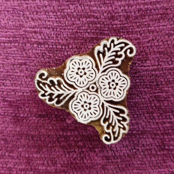 Indian hand carved wooden stamp pottery stamp textile stamp Etsy