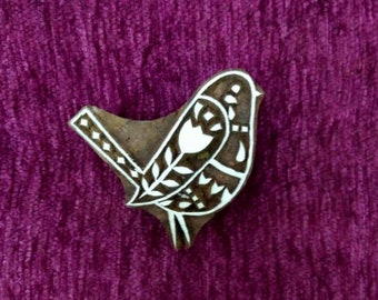 Handgeschnitzter Vogel Holz Block Print Stempel