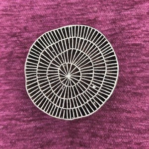 Indiase houten stempel, blokdruk van aardewerk en textiel, gesneden stempel