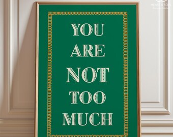 Motiverande bekräftelsekonsttryck: Djärv typografi (digital nedladdning) | Väggkonst för mental hälsa | Minimalistisk design
