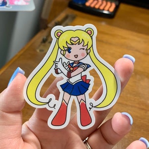 Anime Girl Magical Scout  - Fan Art, Aesthetic Anime Cartoon Stickers, Decals, Vinyl for Water bottles/Laptops (Water Resistant)