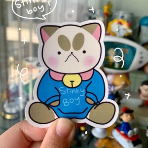 Stinky Boy Dog Kitty Aufkleber - Fan Art, Ästhetischer Hund Kitty Bee Aufkleber, Aufkleber, Vinyl für Wasserflaschen / Laptops (wasserfest)