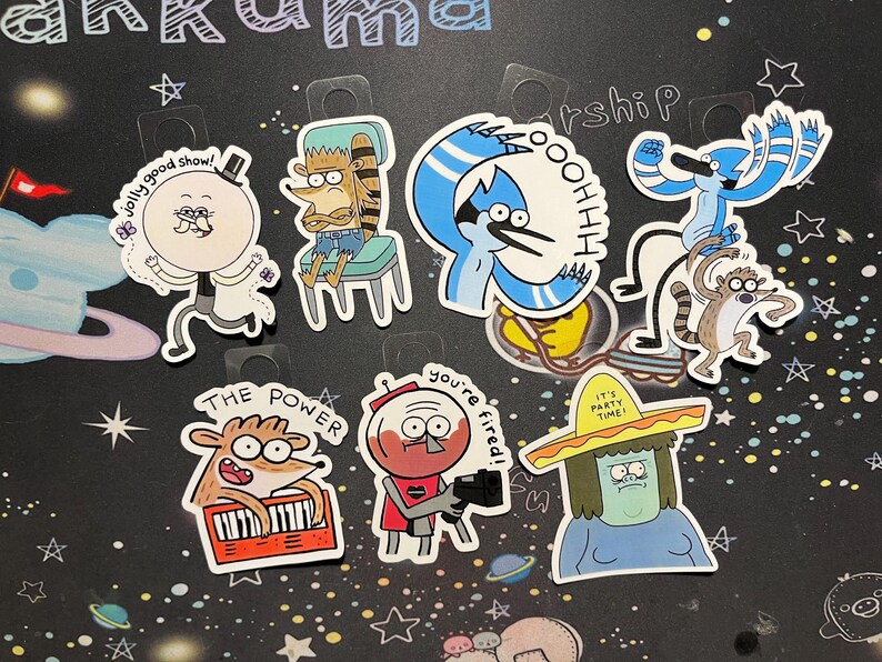 Regular Characters Cartoon -fan Art, Aesthetic Regular Cartoon Sticker ...