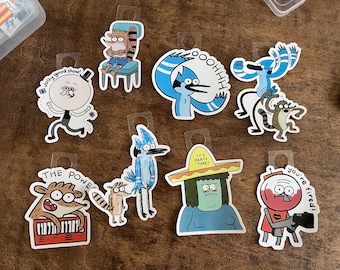 Regular Characters Cartoon -Fan Art, Aesthetic  Regular Cartoon Sticker, Decals, Vinyl for Water bottles/Laptops (Water Resistant)