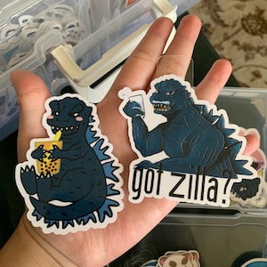 Japanese Monster Kaiju Silly - Fan Art, Aesthetic Stickers, Decals, Vinyl for Water bottles/Laptops (Water Resistant)
