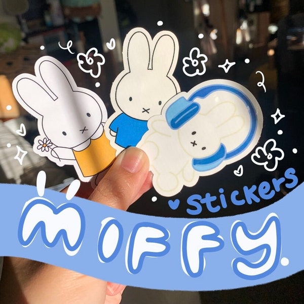 Bunny Miffy Cute Sticker - Fan Art, Decal, Vinyl Sticker, For Water bottles/Laptops (Water Resistant)