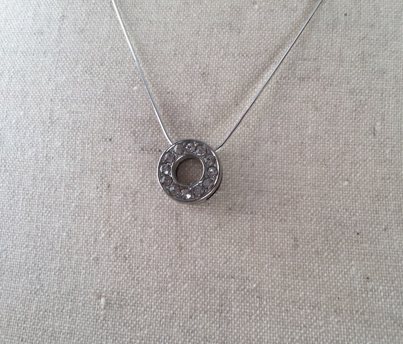 Sterling silver 925 With bright letter pendant 12 inch. necklace chain 18 inch 45cm Italy silver snake chain