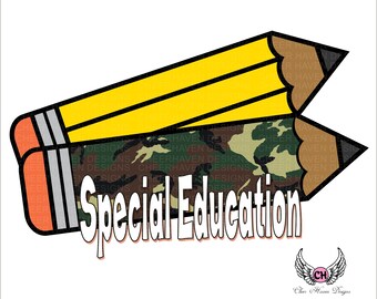 Game On Camouflage pencil Back to School Camo Boy Girl *  Digital download - PNG Special Education
