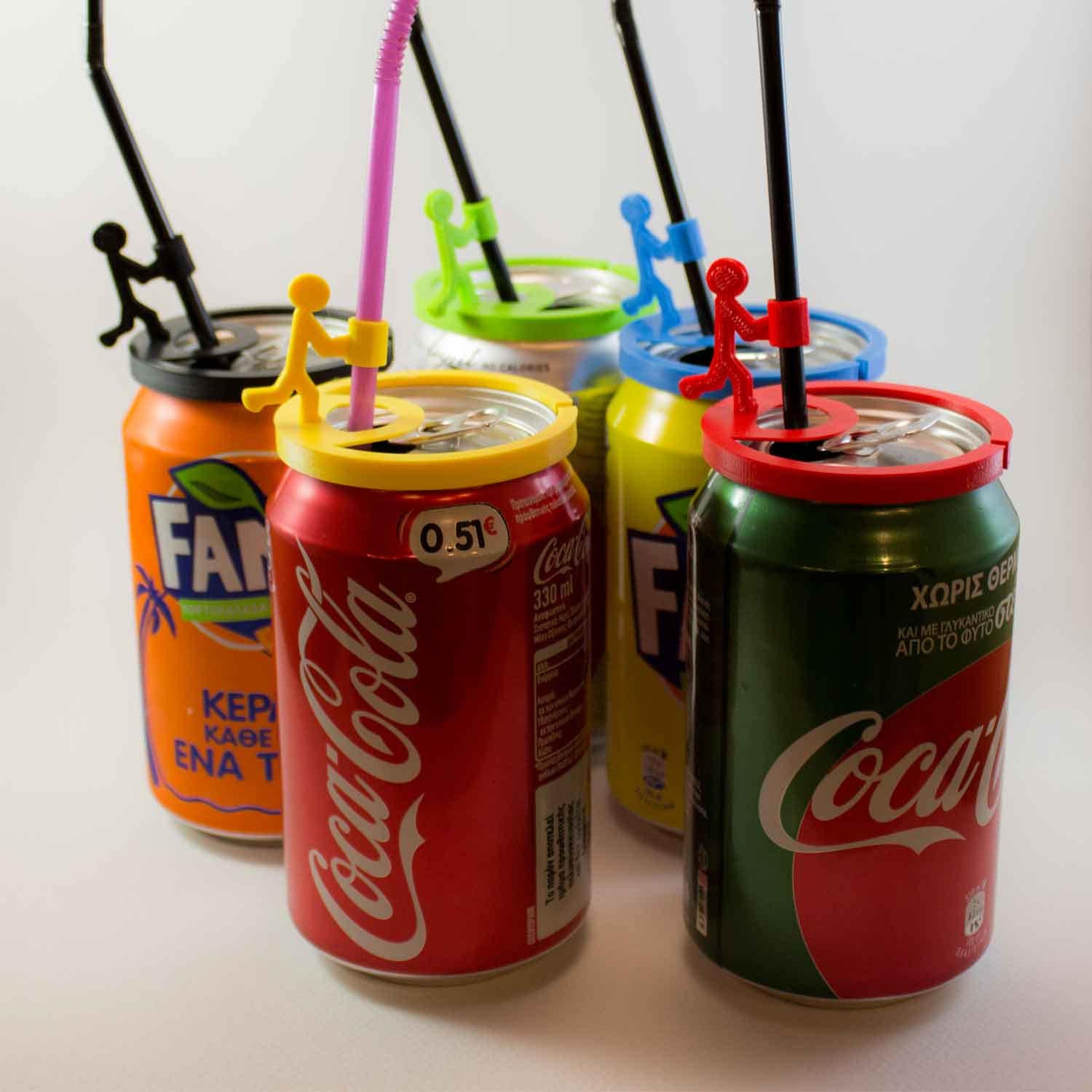Stickman straw holder for soda cans Etsy