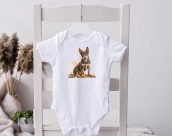 Kelpie Puppy, Kelpie Bodysuit, Australian Kelpie, Working Dog, Farm Dog, Farm Baby, Future Farmer, Country Baby, Kelpie Gift, Kelpie Clothes