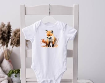 Fox Baby, Fox Bodysuit, Fox Romper, Little Fox, Woodland Baby, Nature Baby, Outdoors Baby, Woodland Nursery, Fox Gifts, Woodland Baby Shower