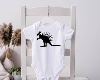 Kangaroo Romper, Kangaroo Bodysuit, Australia Day Baby, Aussie Baby, Aussie Flag, Australiana Gift, 1st Australia Day, Aussie Themed Baby