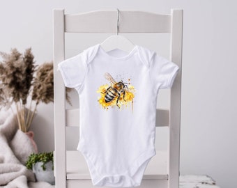 Bee Bodysuit, Bee Romper, Bee Nursery, Bee Baby Gift, New To The Hive, Honey Bee Top, Bee Clothing, Bumble Bee Clothing, Nature Baby