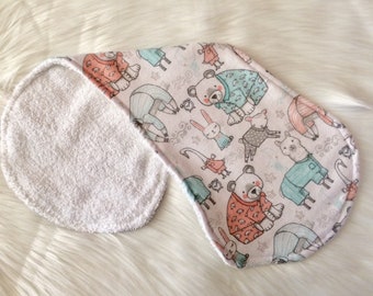 Baby Burp Cloth, Bear Burp Cloth, Llama Burp Cloth, Unisex Burp Cloth, Flannel Burps, Gender Neutral Cloths, Baby Shower Gift, Newborn Burp