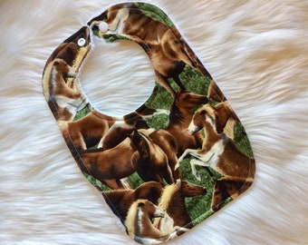 Horse Bib, Pony Bib, Equestrian Apparel, Baby Bib, I Love Horses, Country Bib, Horse Gift, I love Horses, Pony Nursery, Farm Bib, Pony Gift