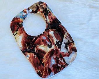 Horse Bib, Pony Bib, Equestrian Apparel, Baby Bib, I Love Horses, Country Bib, Horse Gift, I love Horses, Pony Nursery, Farm Bib, Pony Gift