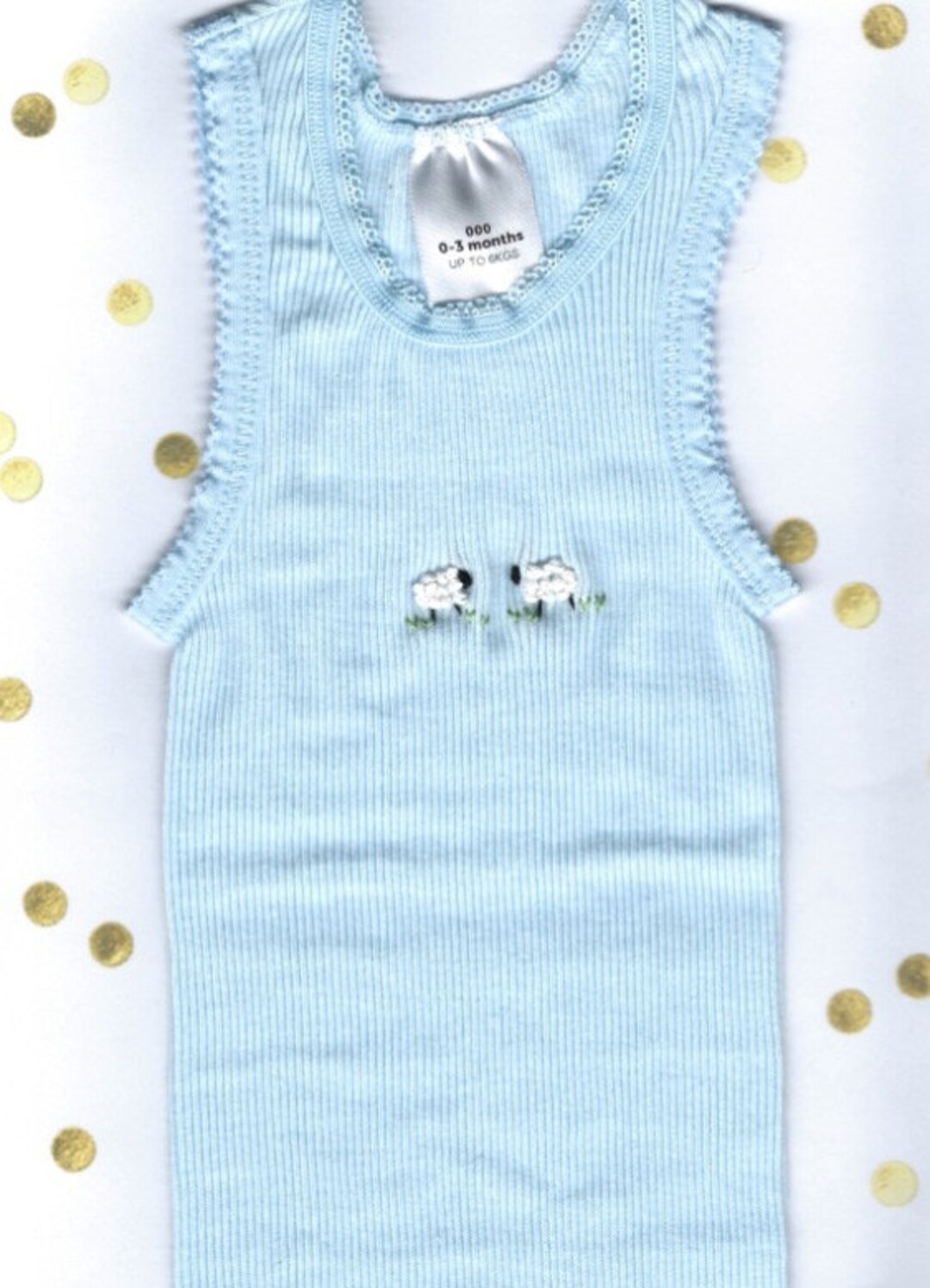 Baby Sheep Singlet Baby Boy Sheep Singlet Embroidered Blue Etsy Australia