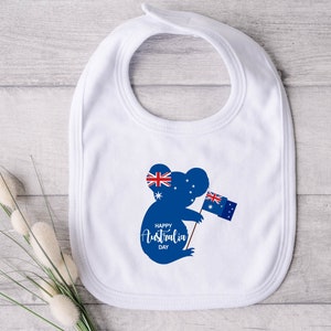 Australia Day Bib, Koala Bib, Australia Day Baby, Australia Day Clothing, Aussie Baby, Aussie Bib, Aussie Day, Australian Baby Gift