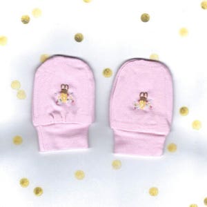 Baby Mittens, Baby Girl Mittens, Baby Gloves, Newborn Mittens, Winter Gloves, Embroidered Mittens, Pink Mittens, Girl Clothing, Accessories