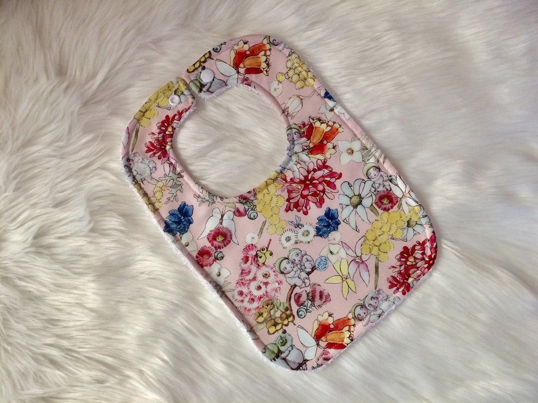 Baby Bibs Pink Bib Baby Girl Bib Gumnut Friends Australian Etsy Australia