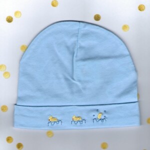 Baby Beanies, Embroidered Beanie, Coming Home Outfit, Baby Boy Clothing, Baby Hat, Ducklings, Baby Accessories, Baby Cap, Baby Ducks, Gift image 1