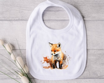 Fox Bib, Fox Cub Bib, Woodland Bib, Fox Nursery, Baby Shower Gift, Fox Baby Gift, Animals Baby Bib, Drool Bib, Fedding Bib, Little Fox Bib