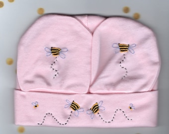 Matching Baby Set, Baby Mittens, Baby Beanie, Coming Home Outfit, Hospital Outfit, Newborn Outfit, Baby Clothing, Bumble Bee Set, Layette