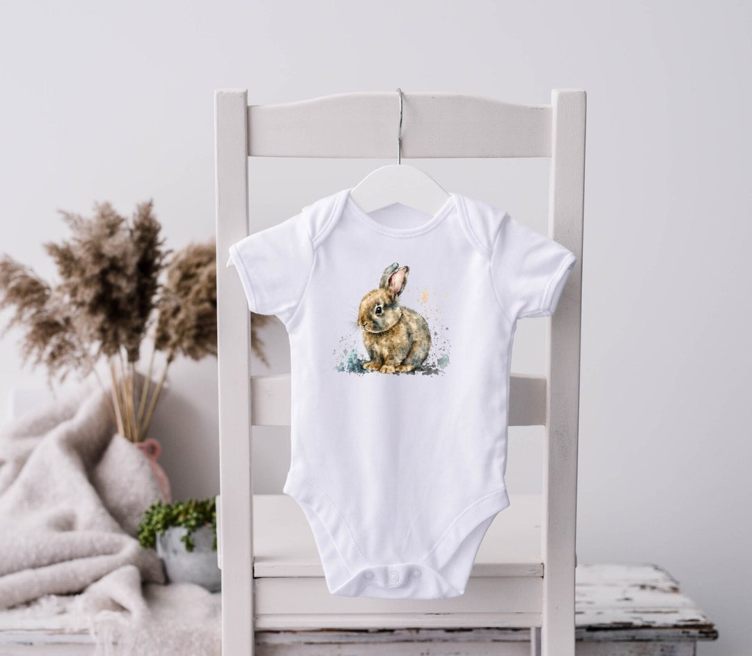 Adorable Bunny Hug Baby Girl Romper
