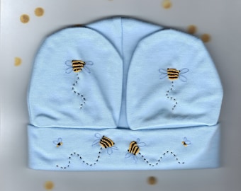 Matching Baby Set, Baby Mittens, Baby Beanie, Coming Home Outfit, Hospital Outfit, Newborn Outfit, Baby Clothing, Bumble Bee Set, Layette