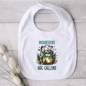 Hiking Bib, Mountains Are Calling, Hiking Buddy, Mountains Bib, Nature Baby, Outdoors Baby, Adventure Awaits, Camping Bib, Adventure Baby