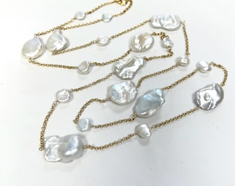 Collana a perla singola Collana minalmista in argento sterling Ventisei