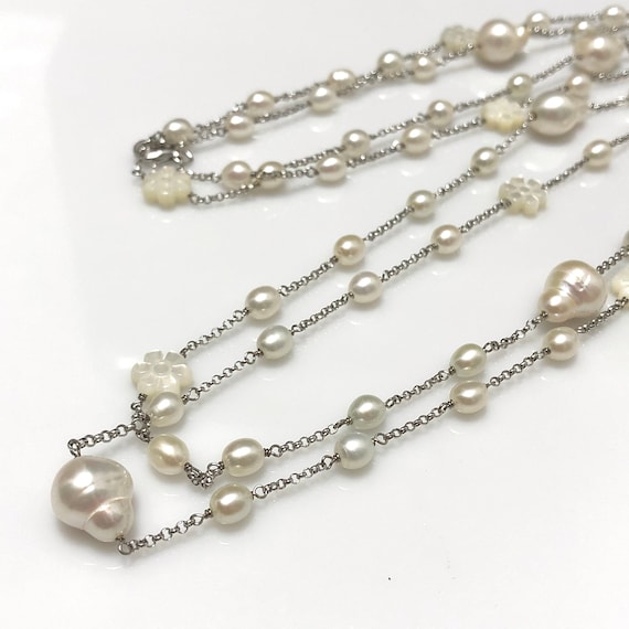 Overstock outlet pearl necklace