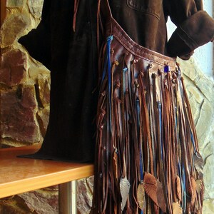 Crossbody Brown Leather Bag. Native American Inspired. Boho - Etsy