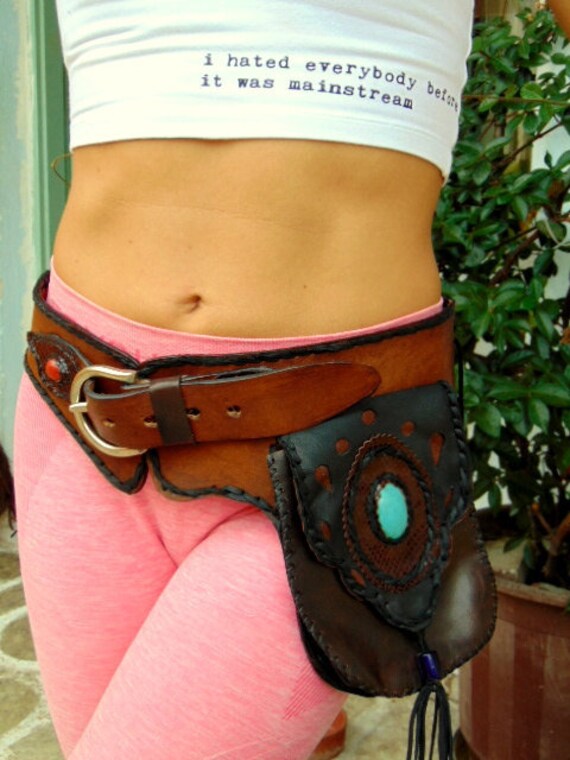 Pocket Belt. Leather Utility Belt.Leather Hip Bag.Fanny | Etsy