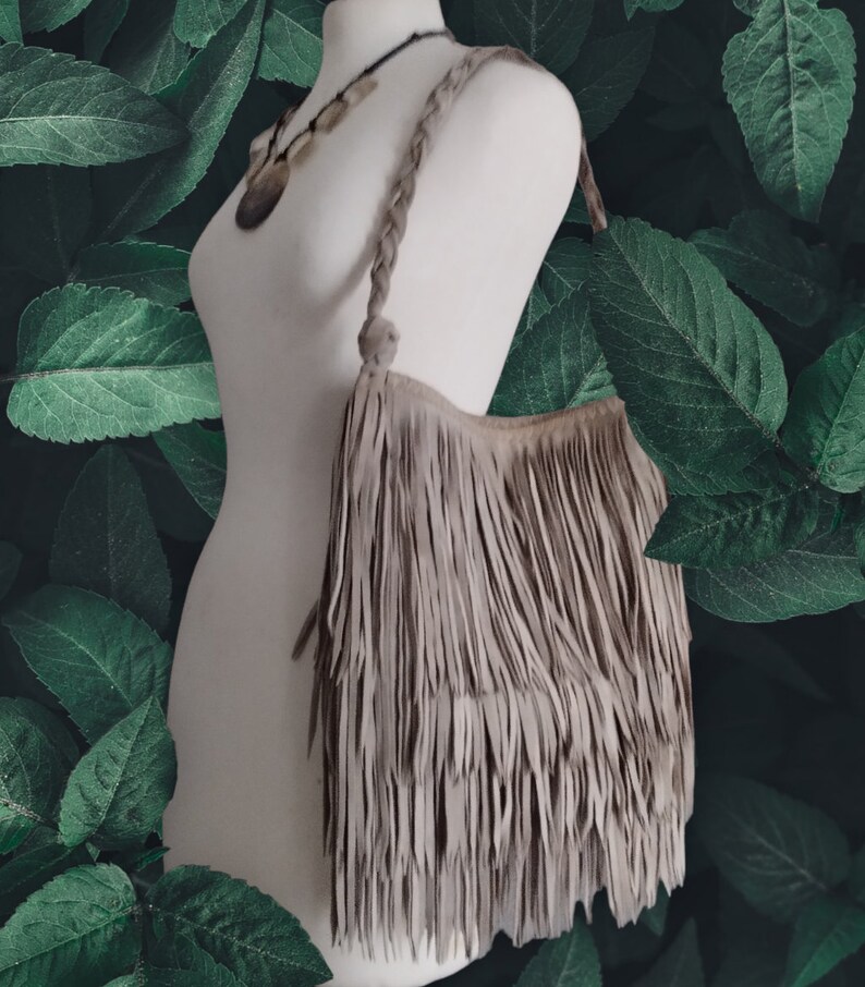 Mini Faux Suede Fringed Bag main image 1