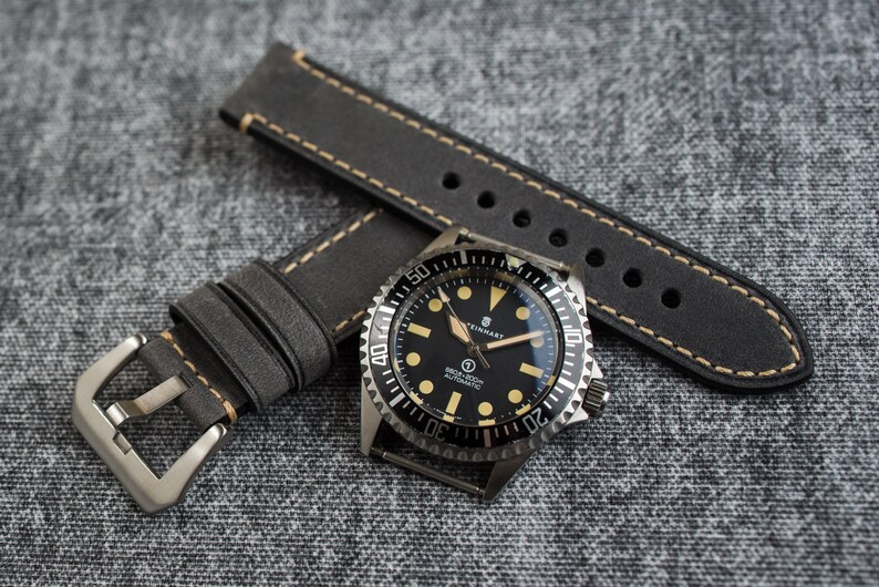 seiko leather strap 22mm
