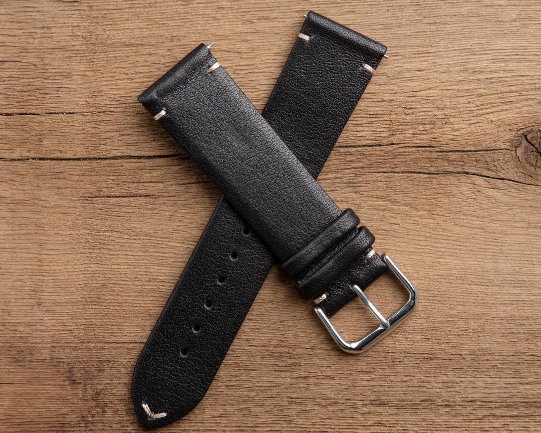 20mm 22mm Quick Release HANDMADE Genuine Leather Watch Strap Etsy