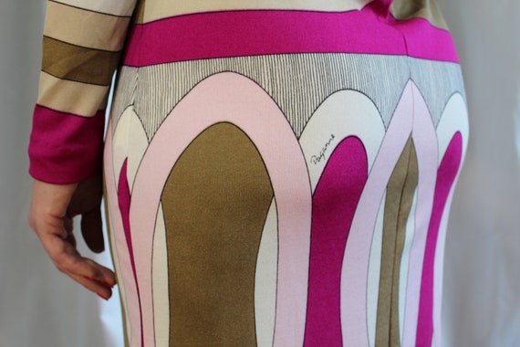Paganne Geometric Bodycon party dress 1960s 1970s