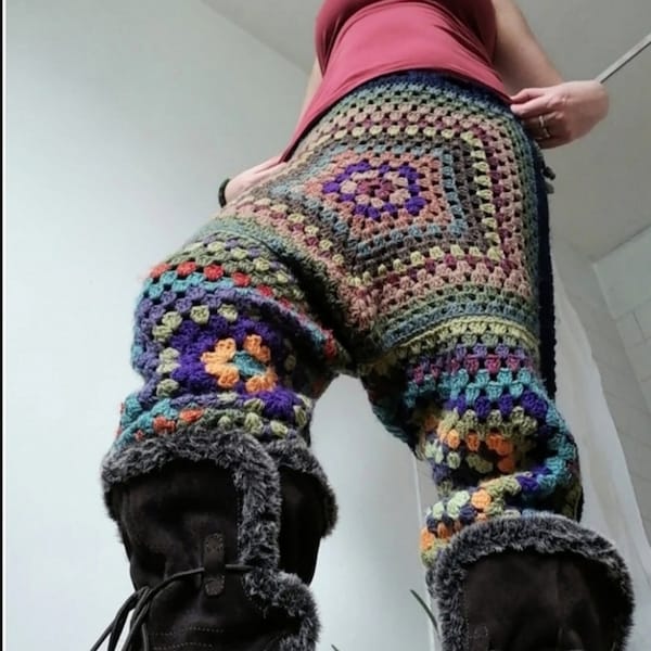 PDF Crochet Pattern ANYSIZE Ali Baba Pants Harem Trouser UNISEX