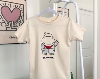 Kids tshirt Super buddy with hand embroidery - Tshirt Buddy - Panda/Bear/Hippo/Lion/Tiger/Dino