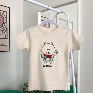 Kids tshirt Super buddy with hand embroidery - Tshirt Buddy - Ours, be brave.