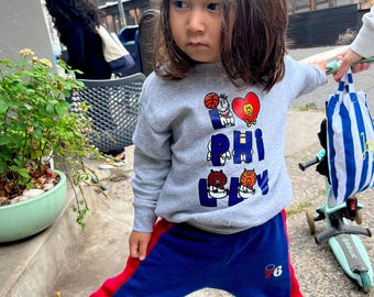 Kids sweatshirt Super buddy - I love Philly.