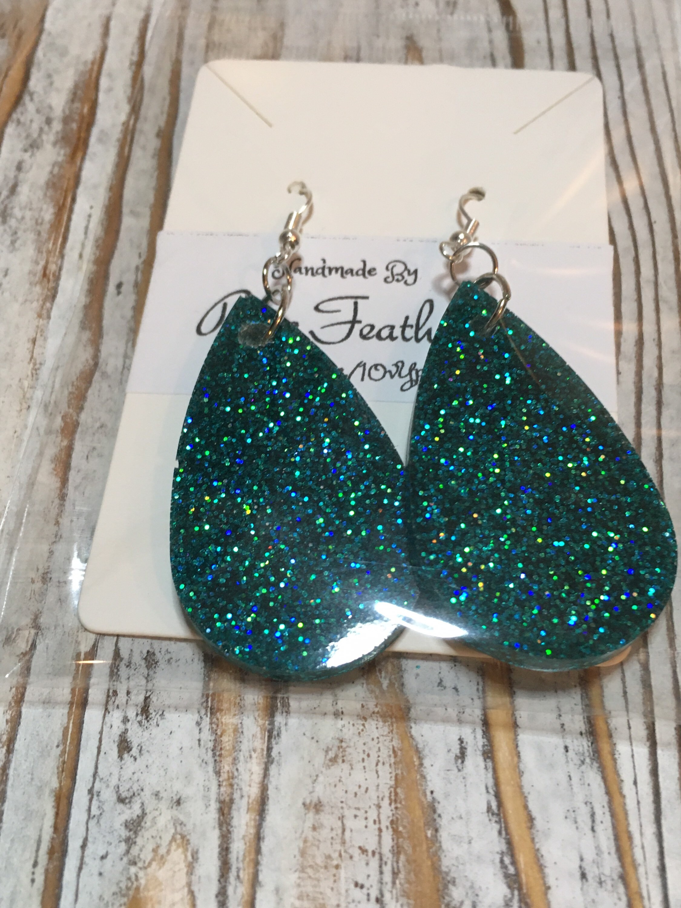 Glitter Earrings jewelry accessories resin Etsy
