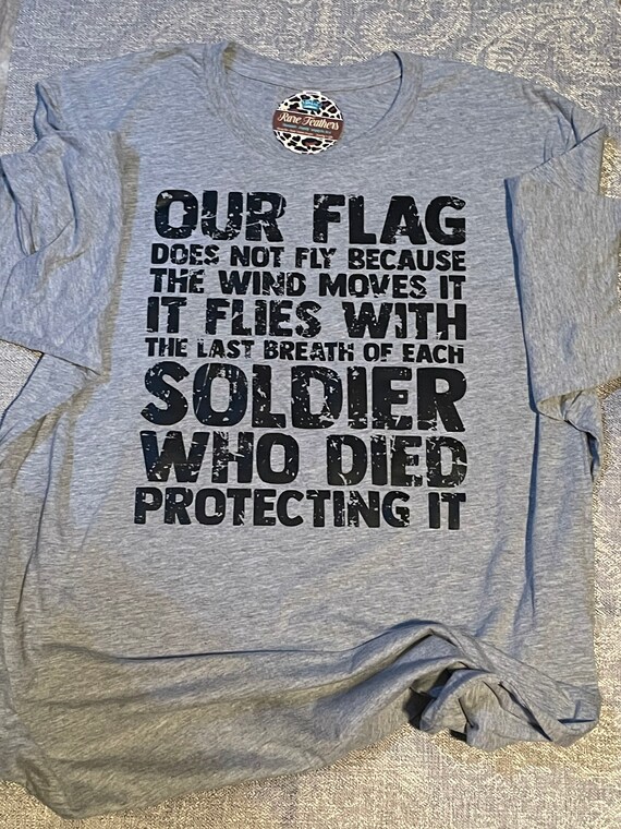 Soldiers Military USA Flag Graphic Tees 